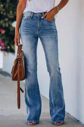 Lange Jeans mit Knöpfen